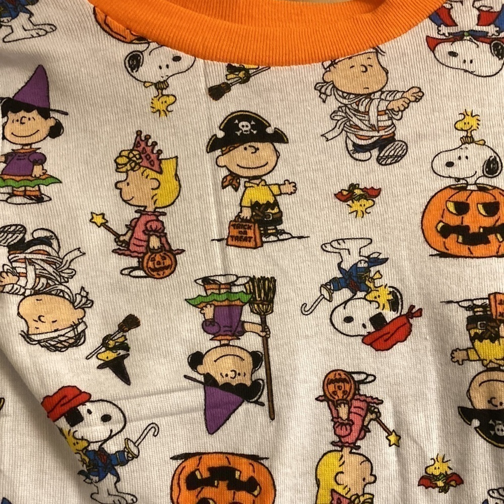 NWT PEANUTS SNOOPY CHARACTERS HALLOWEEN CHILD / KIDS SIZE 4 PAJAMAS - Picture 2 of 9